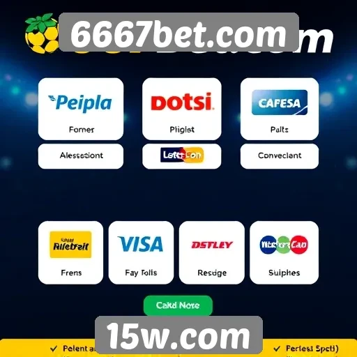 Opcões de pagamento oferecidas pelo 6667bet.com