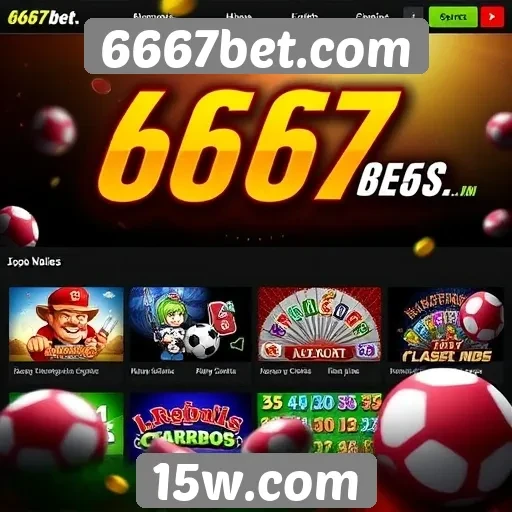 Variedade de jogos disponíveis em 6667bet.com
